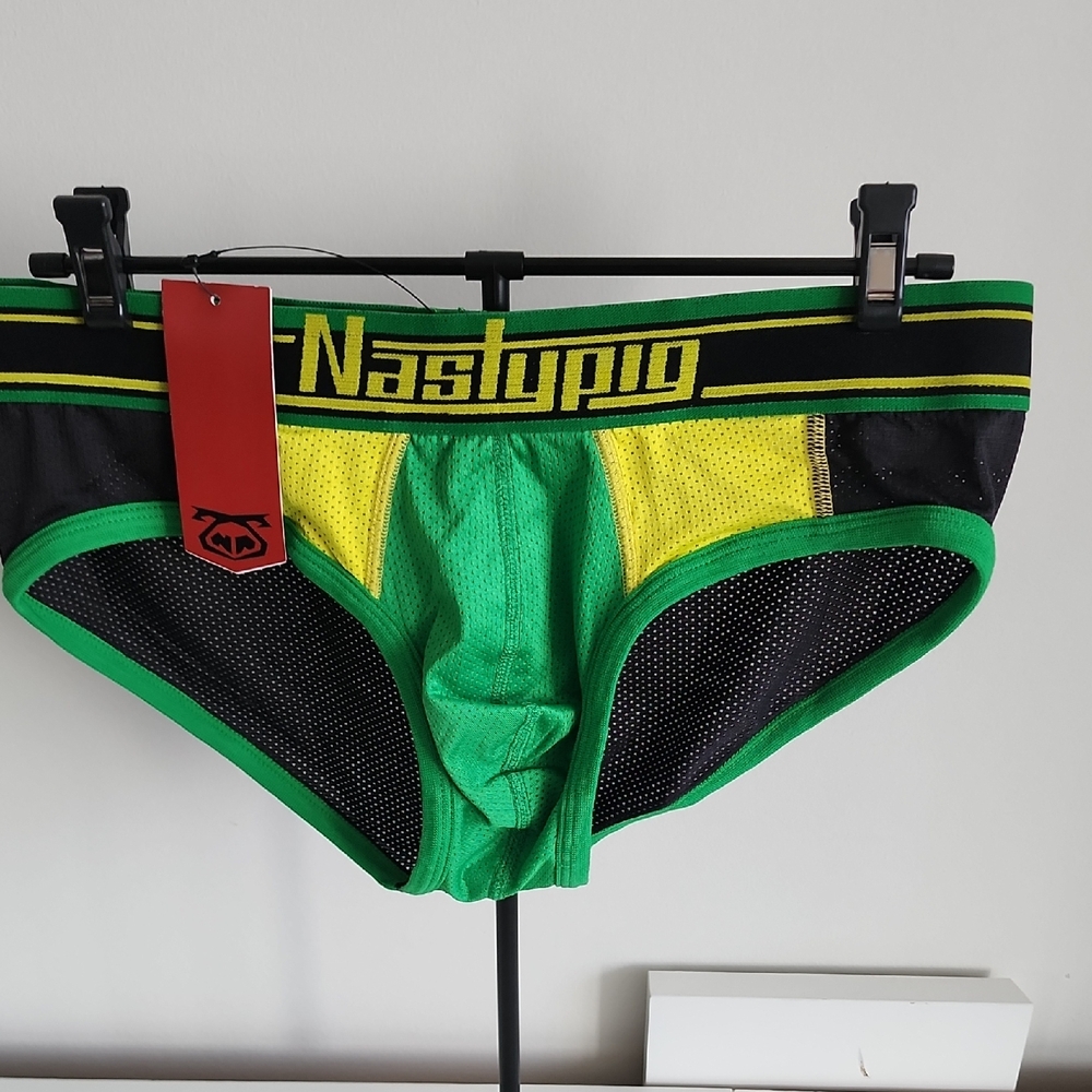 Nasty Pig Black, Green, and Yellow Briefs